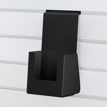 FlexiSlot® Crni čelični držač za prospekte za zidnu stijenu s utorima