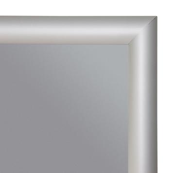 Teško zapaljivi klik klak okvir, profil od 25 mm, s kosim ugaonim spojem (45°), srebrno eloksiran
