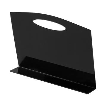 L-stalak s otvorom, polegn. crna ploča formata A6